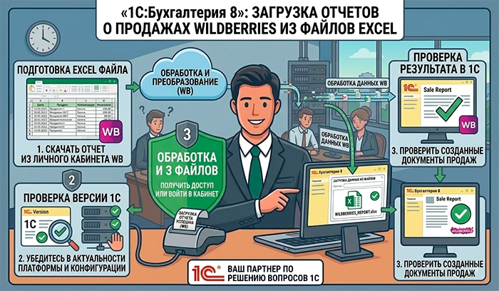 Самое новое в «1С:Бухгалтерии 8»: загрузка отчетов о продажах Wildberries из файлов Excel Самое новое в «1С:Бухгалтерии 8»: загрузка отчетов о продажах Wildberries из файлов Excel