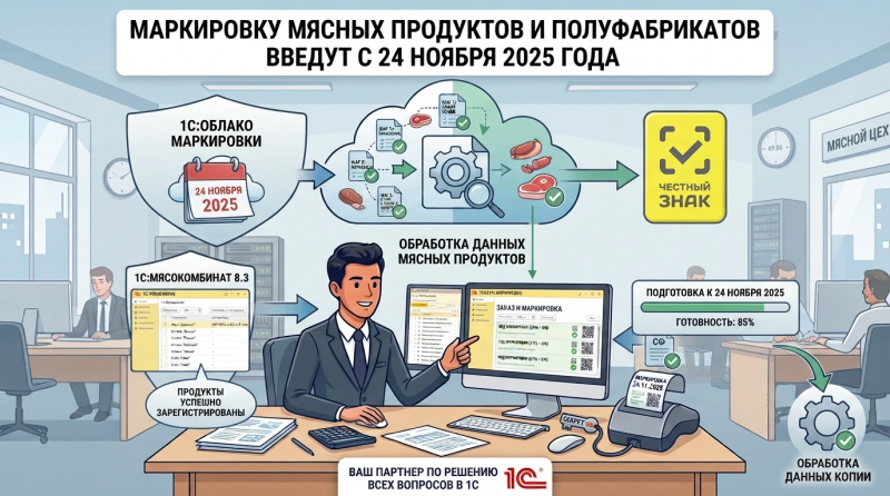 Маркировку мясных продуктов и полуфабрикатов введут с 24 ноября 2025 года
